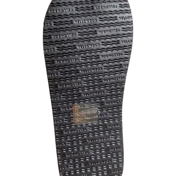 Yellow Box White Woven Strap Flip Flop with Black Footbed - Picture 2 of 3